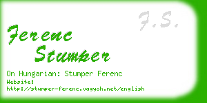 ferenc stumper business card